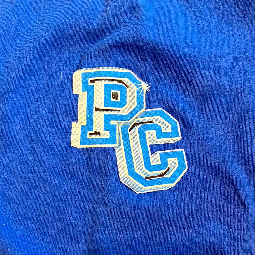 Platinum cheer cats, Jarvisburg, NC. Vintage shirt c 2005-2009, blue, size M